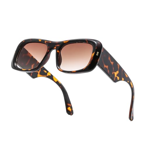 Suertree Fashion Sunglasses for Womens Men Trendy Vintage Y2K Sun Glasses Oversize Square Shades UV 400 Protection