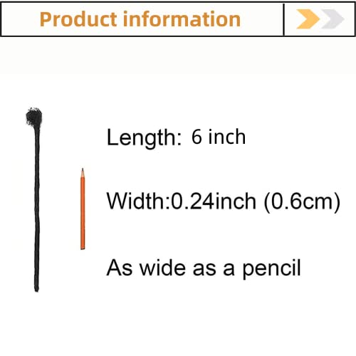 Loc Extension Human Hair 6Inch 0.6Cm Width 100% Permanent Huamn Hair Dreadlocks Extension Dyeable Rinse Handmade Loc Extension For Men Women (20 Strands Natual Black) #TOP3
