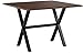Nathan James Kalos Solid Wood Drop Leaf Folding Kitchen Farmhouse Dining Room or Space Saving Console Table and Desk, Rustic, Dark Brown/Black