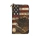 DaihAnle Baseball & American Flag ﻿Hand-Held Wallet Fashionable Long Microfiber Leather Large Capacity