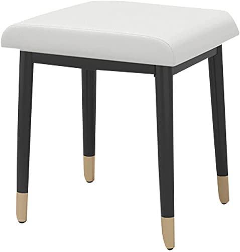 Tabouret de maquillage blanc en polyuréthane et banc à chaussures