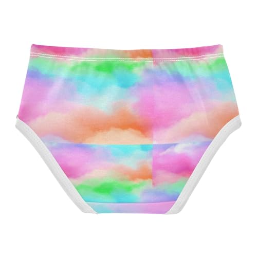 Joisal Colorful Girls Underwear Toddler 2t Cotton Cute Panties Girl Abstract Colorful Cloud Rainbow Kids Briefs Undies2