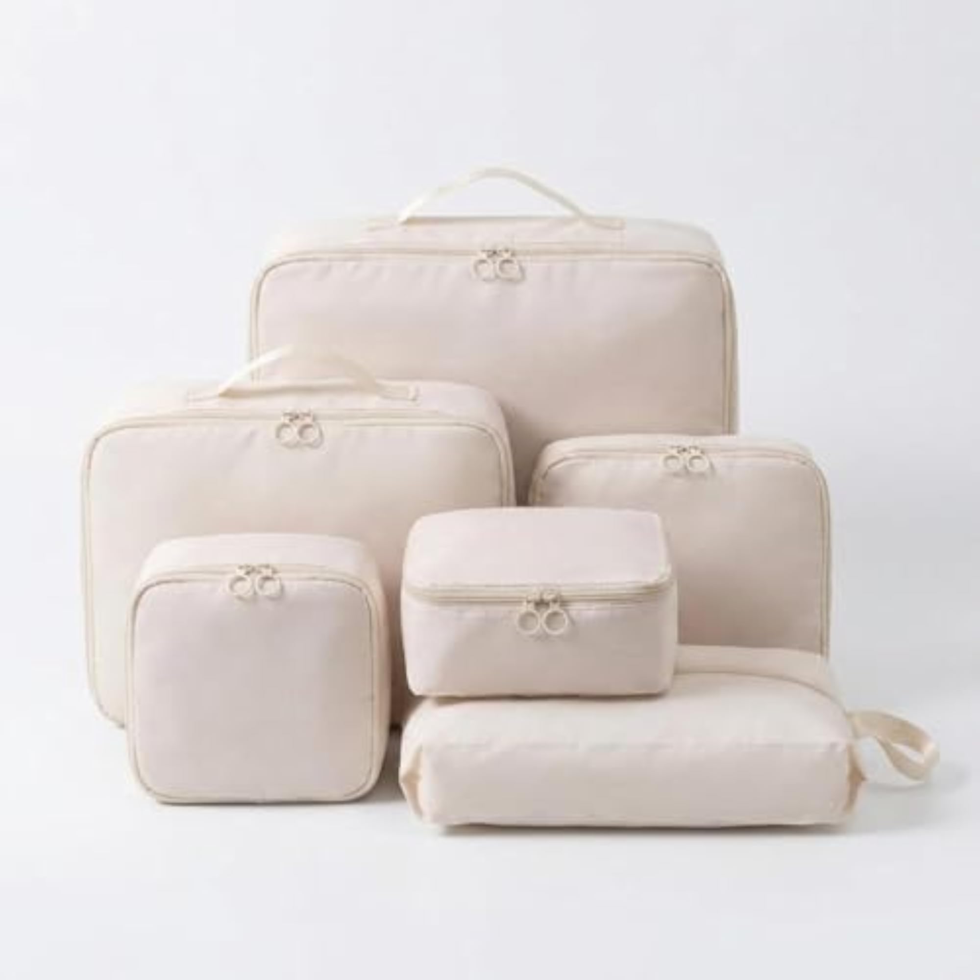 6-Piece Travel Compression Packing Cubes Set, Waterproof Organizer