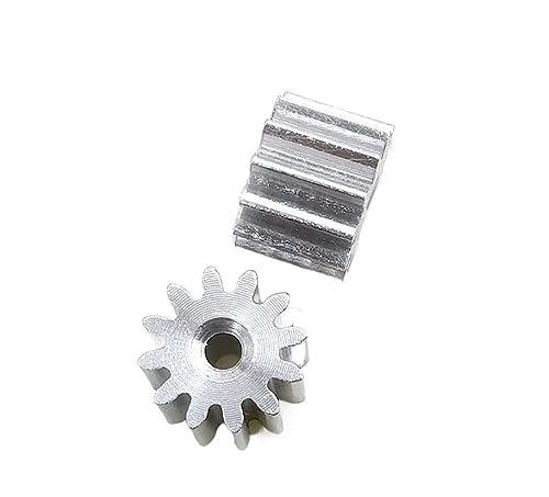 Bevel Gear Pinion Hardware Mechanical 1pcs Aluminum Alloy Gear 1M 10T 11 Tooth 12 Teeth Motor Shaft Pinion Parts 5mm Hole Accessories(12 Teeth)