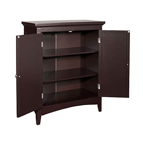 Versanora Wooden Cupboard Free Standing Floor Bathroom Storage Cabinet Unit, MDF, Brown, 66.04 x 33.02 x 81.28 cm Versanora Wooden Cupboard Free Standing Floor Bathroom Storage Cabinet Unit, MDF, Brown, 66.04 x 33.02 x 81.28 cm