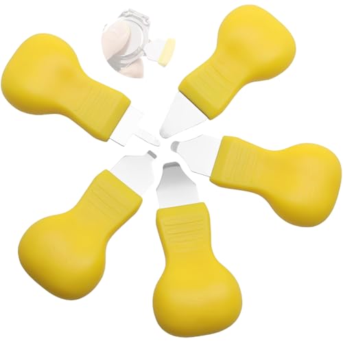 Set multi-set da 5 pezzi: un set di 5 coltelli di sollevamento con specifiche diverse, adatti a una varietà di fondelli di orologi, per soddisfare le esigenze di diverse dimensioni e modelli di orologi per aprire il fondello, sia che si tratti di una sostituzione quotidiana della batteria dell'orologio o di una manutenzione professionale, un set di strumenti per far fronte a.