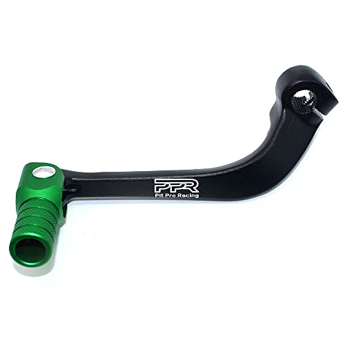Image of Gear Shift Lever, Rod Alloy Aluminium Folding Gear Lever Fits for Motorcycle BSE CRF 110 Apollo TTR 125 Motorcycle 50cc 110cc 250cc Dirt Pit Bike(Black&Green)