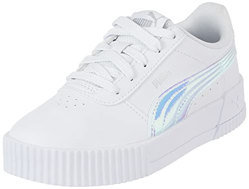 Basket Fille PUMA Carina Holo PS en cuir blanc et détails irisés
