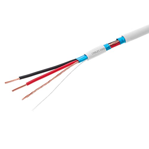 Cables Direct Online, Bulk 22/2 Shielded Stranded Alarm Control Cable Conductor 500Ft Fire/Security Burglar Station Wire Security (Shielded (Ftp), 22/2, Stranded, 500Ft) #TOP4