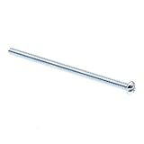 Prime-Line 9004880 Machine Screw, Round Head, Slotted/Phillips Combo, #10-24 X 3-1/2 in, Zinc Plated...