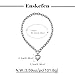 ENSKEFEN Chunky Puffy Silver Heart Charm Necklaces for Women Big Heart Chain Link Pendant Necklace Love Choker Necklace Fashion Jewelry