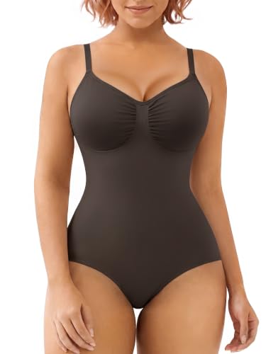 Image of SHAPERX Women's Shapewear Bodysuit Tummy Control Body Shaper Waist Snatching Seamless Brief Body Suit
