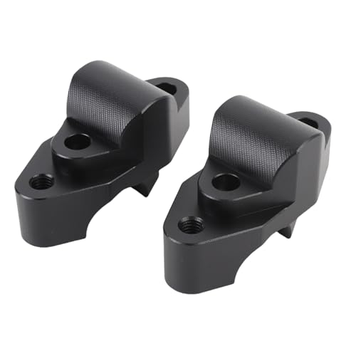 Extensor elevador de manillar ajustable negro CHICIRIS para moto de aluminio 2 piezas 5
