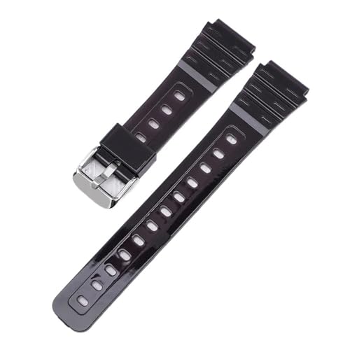 LYBELIRH Casio F91W F-84 F-105 108 A158 A168 AE1200 AE1300 Ήo[Xgbv Y fB[X jo[T TPU pvoh 18mm(Black silver)