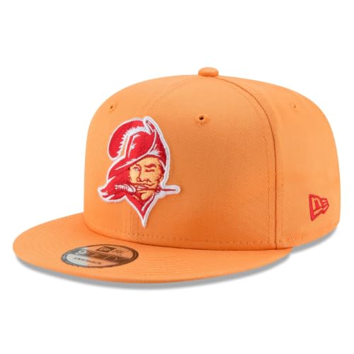 New Era NFL 9FIFTY Vintage Throwback Logo Snapback Adjustable Hat Cap One Size (US, Alpha, One Size, Tampa Bay Buccaneers - Orange)