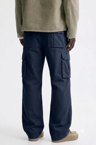 Image of Lymio Cargo for Men | Cotton Cargo Pant | Drawstring Waist Pant (Available Also Plus Size) (46-49)