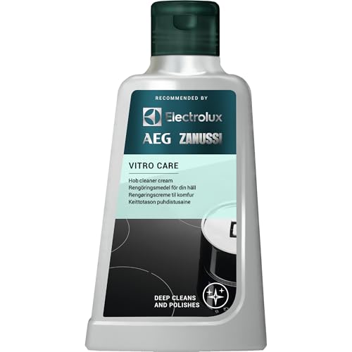 Electrolux M3HCC301, Crema Limpiadora Vitrocerámica 300 ml, Limpiador para Placas de Inducción Gas y Radiantes, Elimina Restos Quemados, Fórmula Anti Arañazos, Protección y Brillo Duradero