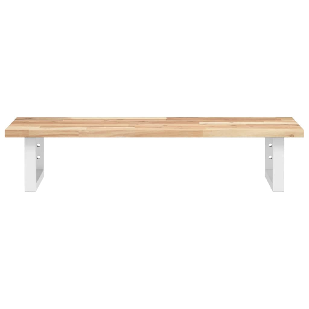 vidaXL Półka ścienna pod umywalkę, stal i lite drewno akacjowe