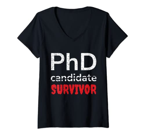 Mujer Doctoral PhD Sobreviviente Graduado Doctor Graduado Graduación Camiseta Cuello V