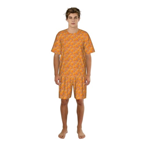 Pyjama court homme imprimé agrumes pour des matins ensoleillés et des week-ends détente