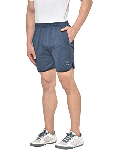 Image of CHKOKKO Men Shorts for Gym Sports or Running | Dry-Fit Fabric Single Layered Active Summer Workout Wear Knee Length Regular Fit | Elastic Waist with Front and Back Pockets