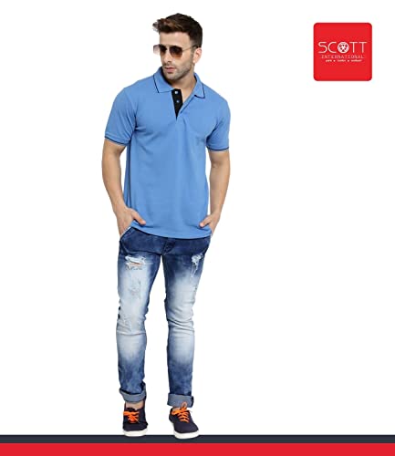 Image of Scott International Men's Cotton Regular Fit Polo Tshirt