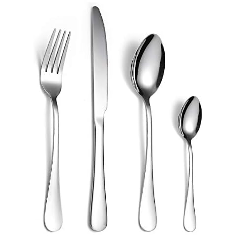16 Piece Cutlery Set for 4,Ben & Bel Stainless Steel Tableware Dinnerware Knife Fork Spoon Set, Easy Clean & Dishwasher Safe … Cover