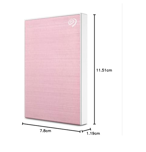 Image of Seagate One Touch 2TB External HDD with Password Protection, Rose Gold, for Windows and Mac, with 3 yr Data Recovery Services (STKY2000405)