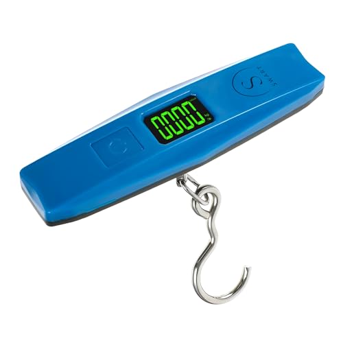 SWART-High-Precision-Digital-Luggage-Scale-Portable-Handheld-Baggage-Weighing-Scale-for-Packages-Luggage-More-Hanging-Luggage-Weight-Scale-for-Travel-wLCD-Display-Battery-Included-Blue SWART High Precision Digital Luggage Scale - Portable Handheld Baggage Weighing Scale for Packages, Luggage, & More - Hanging Luggage Weight Scale for Travel w/LCD Display - Battery Included (Blue)