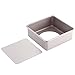 CHEFMADE Square Cake Pan, 8-Inch Deep Dish with Removable Loose Bottom Non-Stick Square Bakeware, FDA Approved for Oven Baking (Champagne Gold)