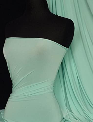 Premium Quality Silk Touch Jersey Stretchy Dressmaking Fabric Sold by The Metre 50+ Colours in Stock Same Day Dispatch by Tia Knight Mint Blue