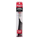 RED by Kiss Carbon Axe Comb Parting Comb Anti Frizz Heat Resistant Hair Comb (Pin Tail)