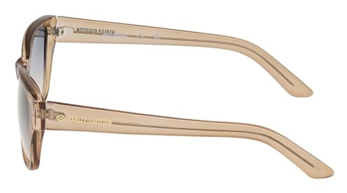 Harley-Davidson Women's Square Sunglasses, Shiny Brown Frame Gradient Blue Lens2