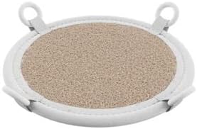 Close-up of the double-sided exfoliating head with loofah and soft cotton surfaces