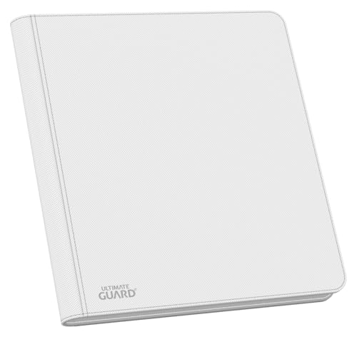 Ultimate Guard XenoSkin Quadrow Zipfolio 12 Pocket Card Storage Binder Portfolio White