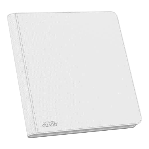Ultimate Guard XenoSkin Quadrow Zipfolio 12 Pocket Card Storage Binder Portfolio White