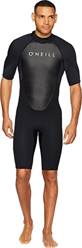 O'Neill Men's Reactor-2 2mm Back Zip Short Sleeve Spring Wetsuit, Black/Black, 3XL