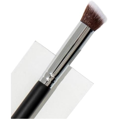 Kabuki Nose Contour Brush - Beauty Junkees Mini Flat Angle Contouring Makeup Brushes, Small Angled for Sculpting, Bronzer, Highlighter with Liquid Cream Powder Cosmetics, Dense, Vegan Synthetic Cover