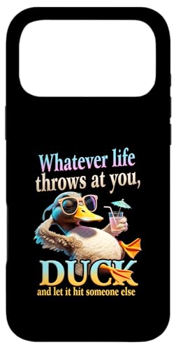 Whatever Life Throws at You Duck �ʔ������p �����b�N�X �X�}�z�P�[�X iPhone 17 Pro Max �p