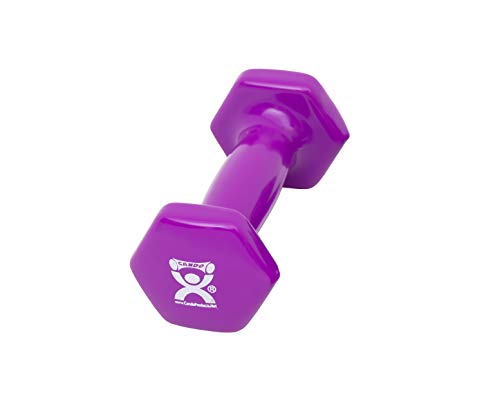 Cando Color-Coded Vinyl Coated Iron Dumbbell, Violet, 2 Pound #TOP4