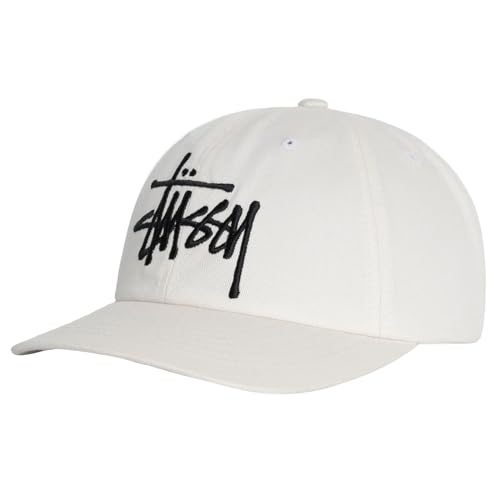 [ステューシー] スナップバックキャップ ベーシックロゴ刺繍 ワークキャップ LOW PROFILE BIG BASIC SNAPBACK [並行輸入] (スノーホワイト)