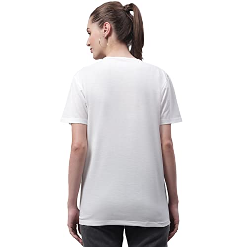 Image of Mack Jonney Women V Neck Cotton Solid Regular Fit T-Shirt-V Anthraa 001-P