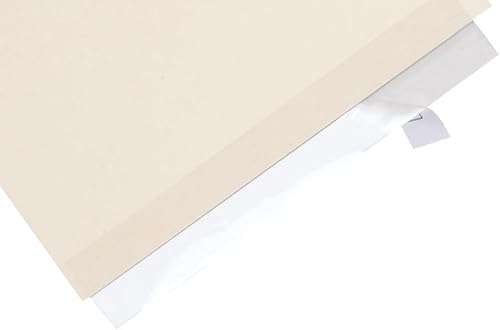 tabbies Protector de borde para carpeta de archivos, protectores transparentes para bordes de lomo, 2 pulgadas de ancho x 11 pulgadas de alto, 100