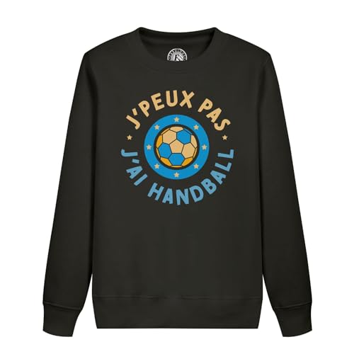Sweatshirt j'peux pas j'ai handball France sport enfant anti-froid pour gymnase