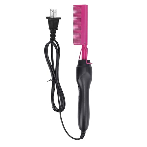 Plancha peine EBTOOLS 2 en 1 de aleación para cabello, 3 ajustes de calor regulables, calentamiento rápido y función dual para peinar y alisar cabello rizado o liso, con tecnología iónica para todo tipo de cabello (enchufe EE.UU., 100 a 240 V) miniatura 1