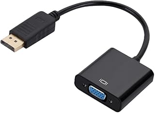 DP DisplayPort ディスプレイポート to VGA 変換 アダプター ケーブル ミラーリング 対応 1080P デュアルディスプレイ拡張