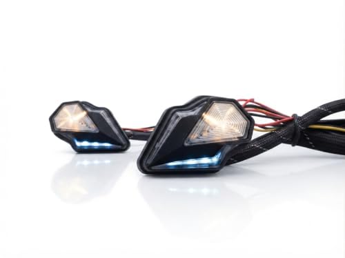 Image of Bike Universal Motorcycle LED Indicator Light | Multicolor Front & Rear Turn Signal Blinker | Bright LED Sequential Style Indicator | Stylish Bike Lighting Accessory Avenger 220 Cruise