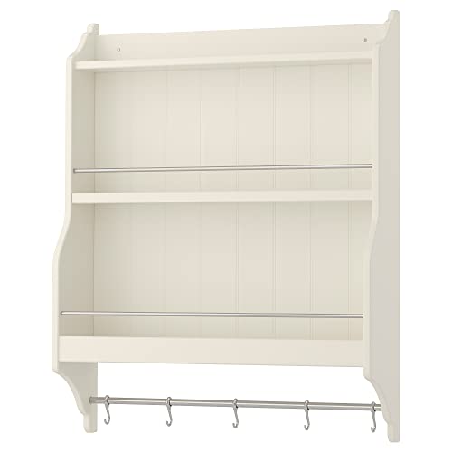 Étagère à assiettes robuste style campagnard chic blanc cassé - 2