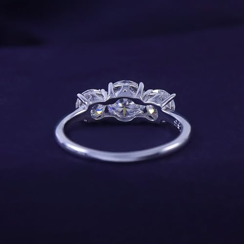 SAVEARTH DIAMONDS Moissanite Engagement Ring,Moissanite Rings for Women Couples, 2CT Lab Created Round Diamond Engagement Rings4