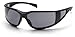 Pyramex Exeter Safety Eyewear, Gray Anti-Fog Lens With Gradient Black To Red Frame